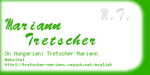 mariann tretscher business card